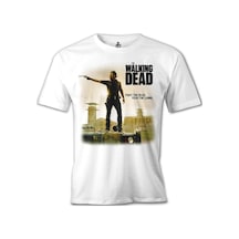 The Walking Dead - Rick Beyaz Erkek Tshirt