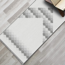 Evaşk Namazlık Dokuma Halı Kaymaz Muslumana Seccade 66x113 GRİ EVAŞK607E80