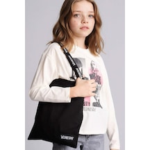 Defacto Kız Çocuk Wednesday Loose Fit Bisiklet Yaka Uzun Kollu Tişört G0452a825auer105 Ekru-er105