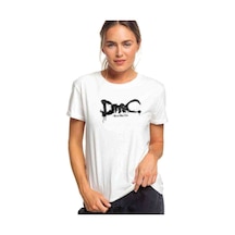 Dmc Devil May Cry Logo Baskılı Beyaz Kadın Tshirt