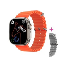 GS8 Watch 8 Ultra Akıllı Saat Turuncu Watch 2.02 Inc Gri Silikon Kordon Hediye (İthalatçı Garantili)