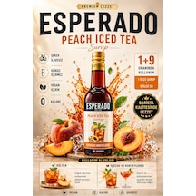Şekersiz Sugar Free Şeftali Aromalı Ice Tea Base 1 9 Oranında 750 Ml
