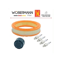 Wöbermann Renault 9 11 19 R9 R11 R19 1.4 Karbüratörlü Periyodik Filtre Bakım Seti Hava+yağ+bosch Buji