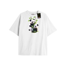 Flood Of Style Beyaz Oversize T-shirt Pandalar Özel Tasarım