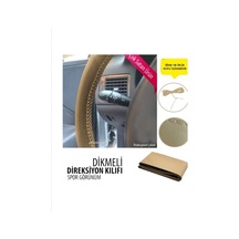 Dikmeli Direksiyon Kılıfı Soft Esnek Kokusuz Standart Bej Renk