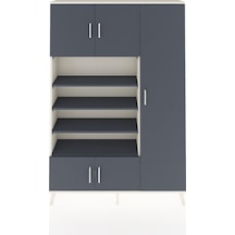 Arges Dolap 11 Raflı 5 Kapaklı 132x30x195 Aytaşı-antrasit/ant... Aytaşı