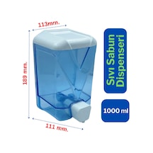 Wespa Plastik Şeffaf Sıvı Sabun Dispenseri 1000 ml. x 5 Adet