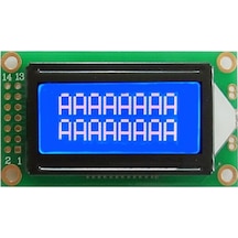 0802a 2x8 Mavi Karakter Lcd Modül Display Ekran 5v Beyaz Arka Işık 8x2 8 X 2 Lcd Gösterge Menü