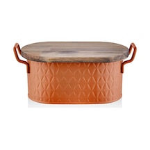 The Mia Prizma Ekmek Saklama Kabı Terracota 40x22x18 Cm Turuncu