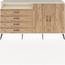 Arges Konsol 3 Raflı 4 Çekmeceli 2 Kapaklı 176x30x99 Aytaşı-çam Atlas Çam/atlas Çam - Aytası