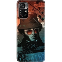 Xiaomi Poco M4 Pro Kılıf Silikon Desen Hard Brain Work 1646 Siyah
