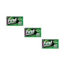 First 60 Dk Infinity Yeşil Nane Aromalı Şekersiz Tatlandırıcılı Sakız - 3'lü Paket