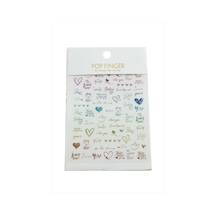 Kalp Yazılı Tattoo Dövme Sticker