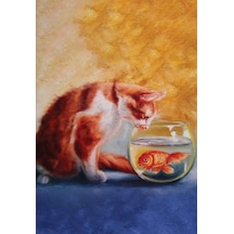 Kedi Ru Yası 13,5x19,5cm C İzgili Defter 128 Sayfa 103 Ivory