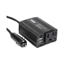 Padalink 12v-110v Araba Inverteri 150w, Çift Usb Ve Ac Soketi İle, Alüminyum Gövde, Aşırı Yük/kısa Devre Koruma, Araba/kamyon/rv İçin Siyah