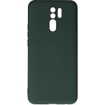 Newface Xiaomi Redmi 9 Kılıf Nano İçi Kadife Silikon - Koyu Yeşil