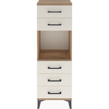 Arges Dolap Tek Raflı 5 Çekmeceli 44x30x134 Çam-aytaşı Atlas Çam
