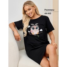 Deby Do Ev İçin Gece Elbisesi Tunik Tişö 373698373 Siyah