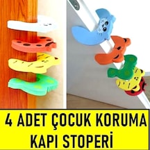 Çocuk Resimli Koruyucu Kapı Stoperi Kapı Çarpma Önleyici 4 Lü Set