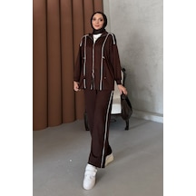 Riella Butik Joao Tesettür Takım Kahverengi