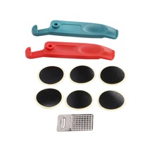 Geeroyoo Bisiklet Tamir Seti, Lastik Tamir Aleti, Kauçuk Patçalar, Çekiç Ve File İle Gluonsuz, Dağ Bisikletleri İçin, Dayanıklı Malzeme, Taşınabilir Yeşil Yeşil