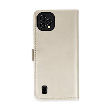 Reeder P13 Blue Plus 2022 Kılıf Trend S Plus Kapaklı Kılıf - Gold