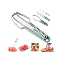Ulzyvf Yeşil Soyucu Popsicle Paslanmaz Meyve Kesici Karpuz Dilimleme Çeliğim 3'ü 1 Arada Araçlar/ Yeşil