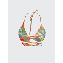 Lcw Dream Mercan Çıkarılabilir Pedli Desenli Kadın Bikini Üst