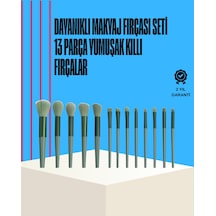 Taşınabilir Ergonomik Yapılı 13 Adet Fiber Kıllı Yüz Ve Göz Makyaj Fırçası Seti 59842026