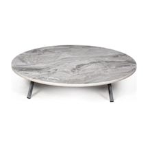 90cm Katlanabilir Metal Ayaklı Sofra Mermer Desen Yer Sofrası Masa Geleneksel Zindeliklı Yemek Sofra Çok Renkli