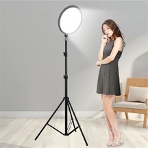 Ayrex Coverzone Tripodlu Halka Işık 8.4 İnç 21.5cm 180cm Kablolu Stüdyo Işığı Ürün Ve Görsel Fotoğraflama