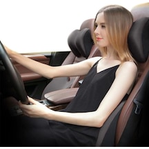 Viscofoam Carfort Büyük Visco Araç Boyun Yastığı – Ortopedik Oto Koltuk Boyun Desteği Siyah - Ergo Travel