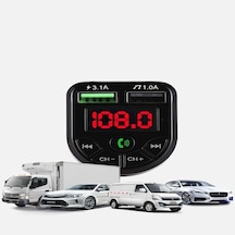 Araç Fm Transmitter Bluetooth Usb Mp3 Sd Kart Çakmaklık Girişli
