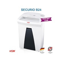 HSM SECURIO B24 - 5,8mm Evrak İmha Makinesi / Kağıt Kırpma Makinesi - CD İmha Makinesi - 35lt