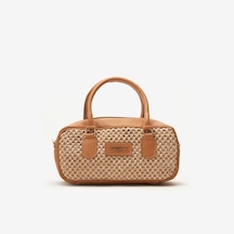 D44 Camel Omuz Çantası Kadın India Bag Piumelli Milano