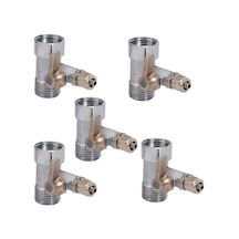 Ulzyvf Namuny 5x Ro Adaptörü 1/2 İnç İla 1/4 İnç, Küresel Vana Musluk Musluk Besleme Ters Osmoz Gümüş