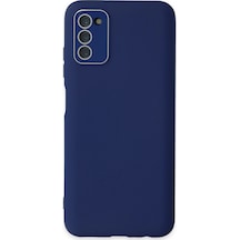Ilkeshop Newface Samsung Galaxy Uyumlu A03s Kılıf Lansman Glass Kapak - Sky Blue