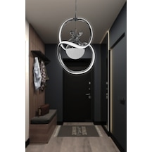 Badem Tek Toplu Modern Sarkıt Led Avize - - Kumandasız / Krom Krom