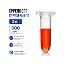 Eppendorf Kapaklı Plastik 2 Ml - 500 Adet