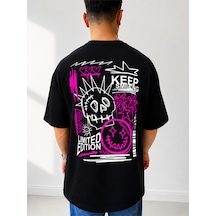 525 Oversize Sırt Baskılı Streetwear Unisex T-shirt Limitededition Siyah