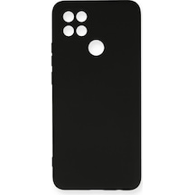 Oppo A15 Uyumlu Kılıf Nano İçi Kadife Silikon - Siyah