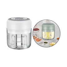 Usb Şarj Edilebilir Mini Elektrikli Sarımsak Doğrayıcı, 100ml Taşınabilir Gıda İşlemcisi Ve Et Kıyma Makinesi, Su Geçirmez Mutfak Aletibeyaz Siyah