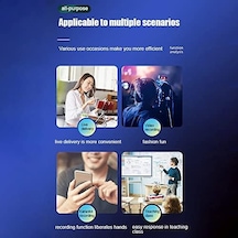 Kablosuz Mikrofon Wireless Tekli Yaka Mikrofonu 3.5mm Aux Girişli Sokak Müzisyenleri Amfi Hoparlör Bilgisayar Youtuber Tablet Tak Çalıştır Telefon Desteklemez K35