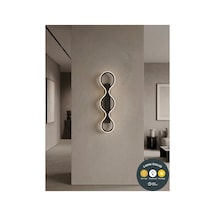 Lumina Loop Siyah Tasarım Dikey Led Aplik Modern Gece Lambası - 3 Renkli 60 Cm