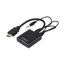 POWERMASTER PM-32015 HDMI TO VGA ÇEVİRİCİ ADAPTÖR SES ÇIKIŞLI