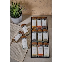 Perotti 12 Li Raul Bambu Kapaklı Baharatlık Seti 16778 Şeffaf