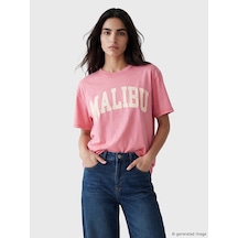 Lcw Vision Pembe Oversize %100 Pamuklu Kadın Tişört
