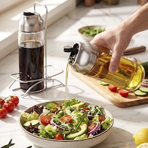 Aryldız Norton 3 Parça Standlı Yağlık & Sirkelik Seti 430 Ml Ar279861 Şeffaf