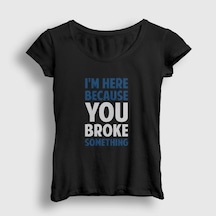 Noıssey Kadın Siyah Broke Developer Yazılımcı T-shirt 331247tt