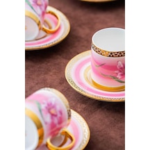 Acar Hxf-06920 Tulip 6lı Kahve Fincan Takımı Gold